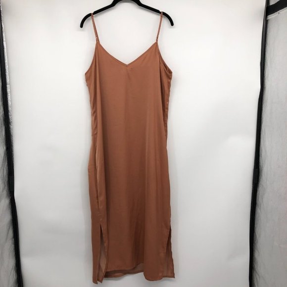 Jackson Rowe Light Copper Slip Dress size L - Picture 2 of 16